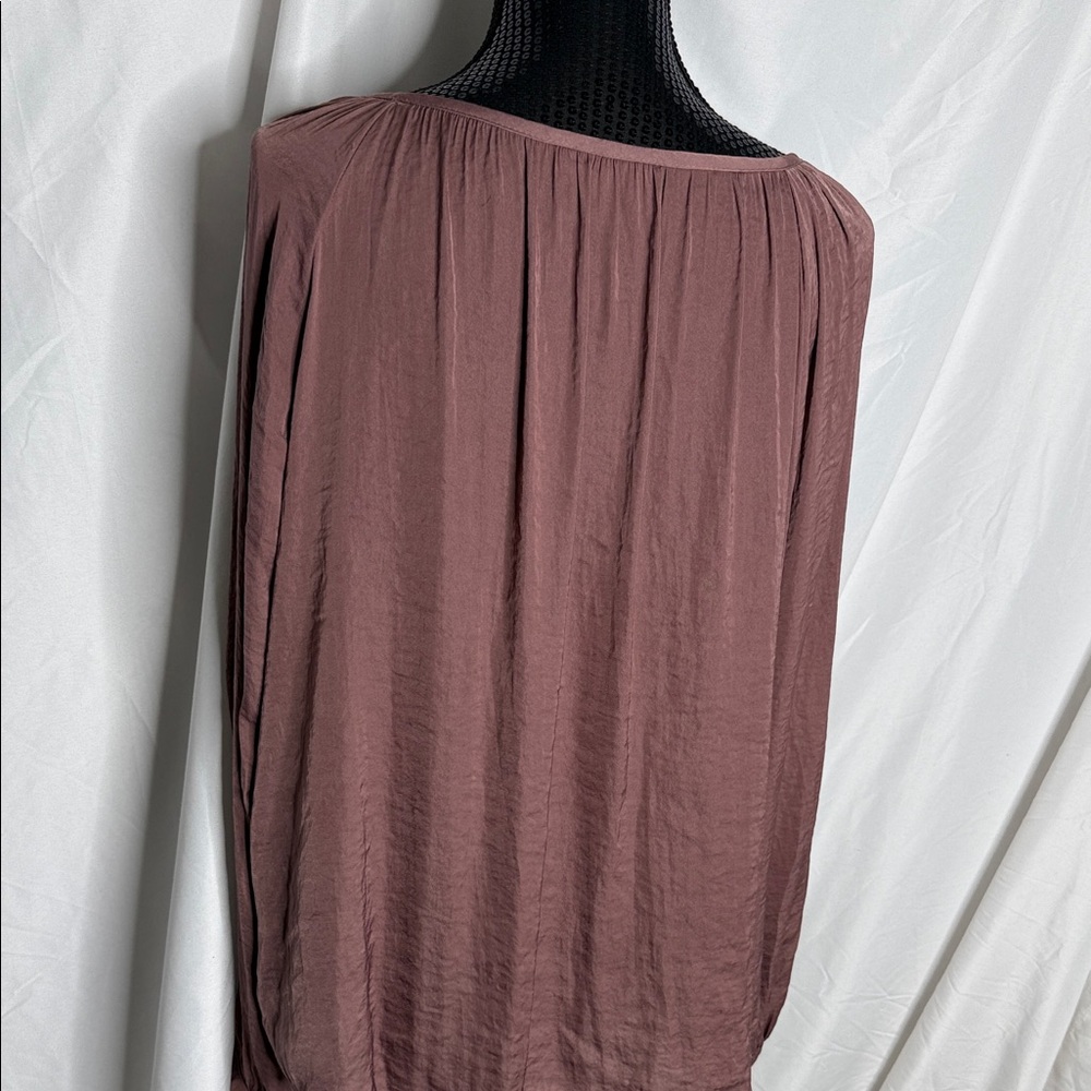 Jennifer Lopez Dusty Rose Lace-Up Blouse - Picture 5 of 7